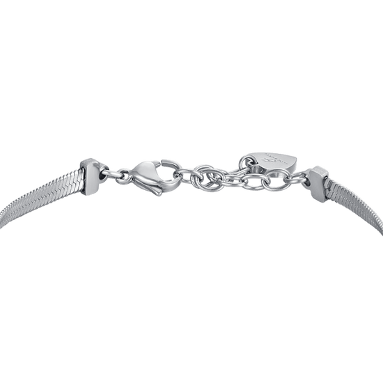 PULSERA DE ACERO SERPIENTE PARA MUJER CON ESTRELLAS CON CRISTALES BLANCOS