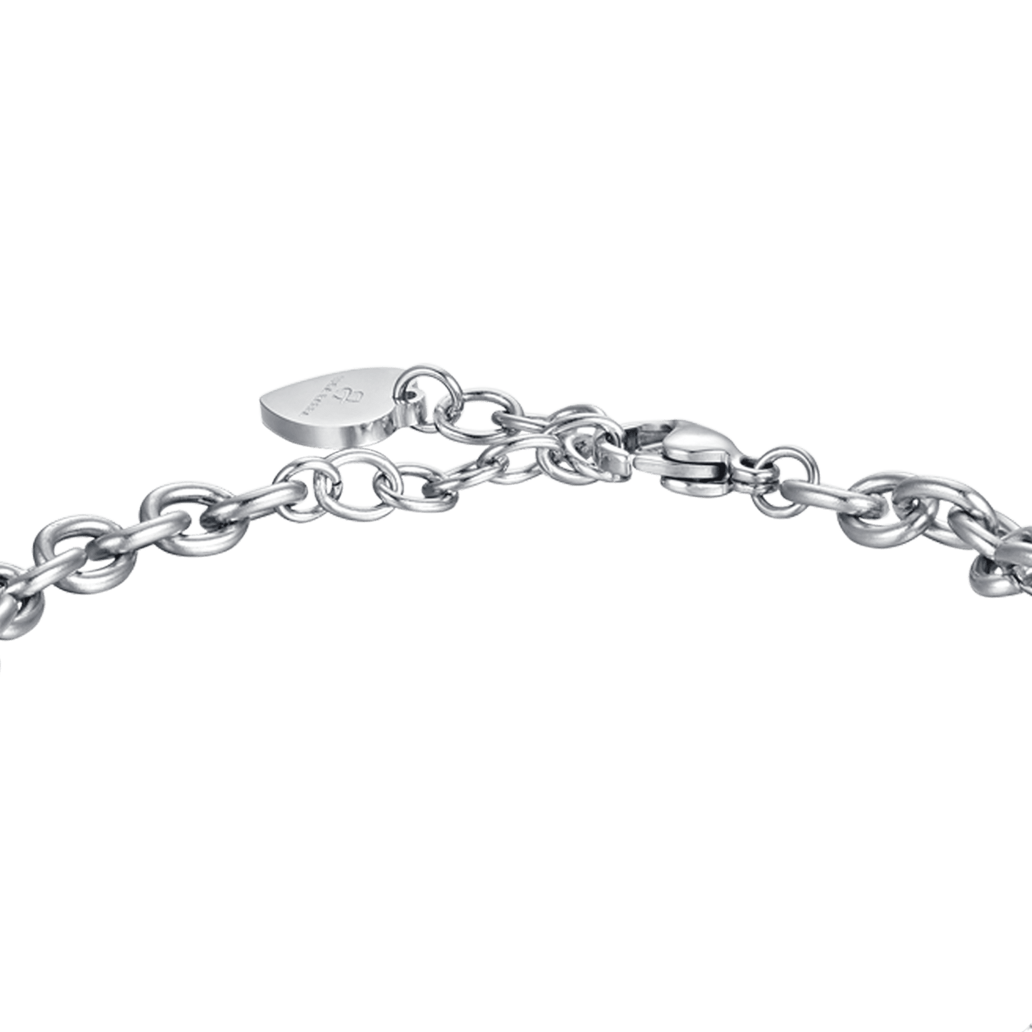 PULSERA DE ACERO PARA MUJER CON CORAZÓN SAGRADO