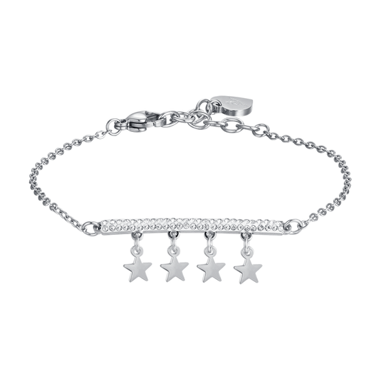 PULSERA DE ACERO PARA MUJER CON COLGANTES DE ESTRELLA