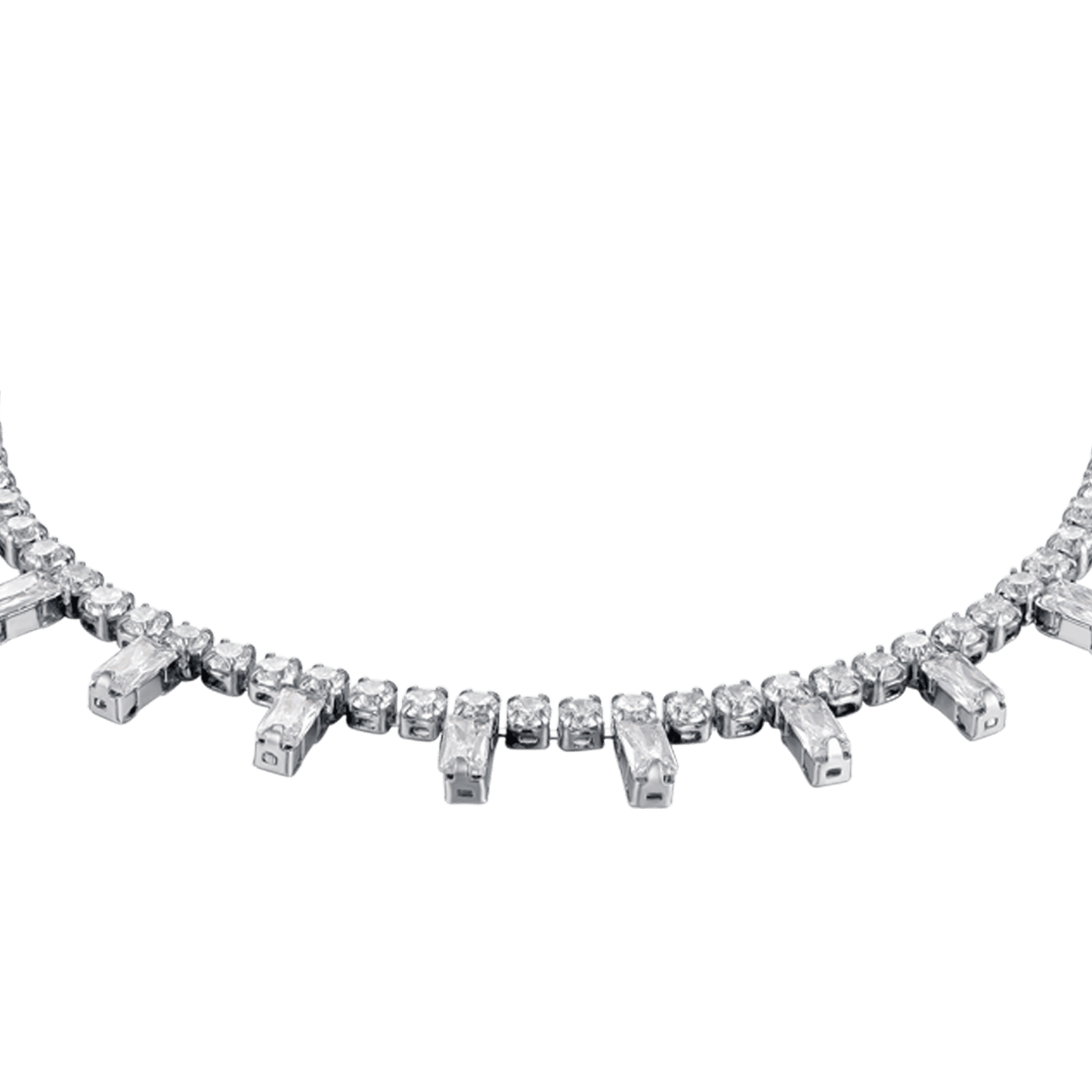 PULSERA DE ACERO PARA MUJER CON CRISTALES BLANCOS