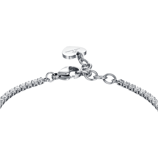PULSERA DE ACERO PARA MUJER CON CRISTALES MULTICOLOR