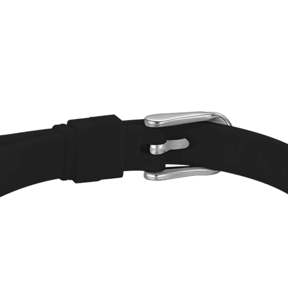 PULSERA DE SILICONA NEGRA PARA MUJER