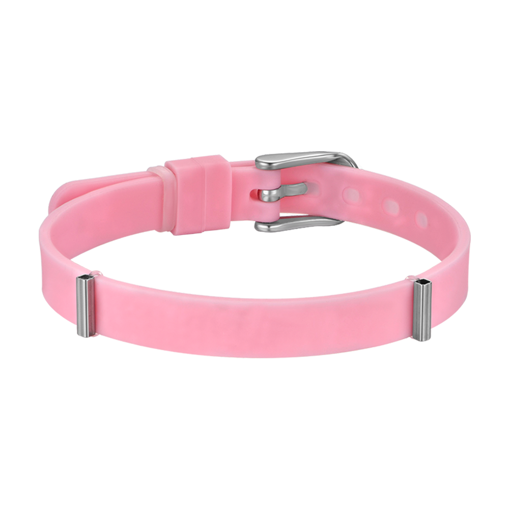 PULSERA DE SILICONA ROSA PARA MUJER