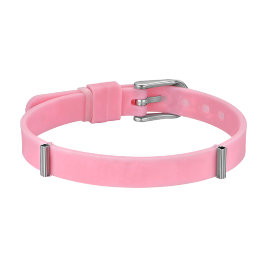 PULSERA DE SILICONA ROSA PARA MUJER