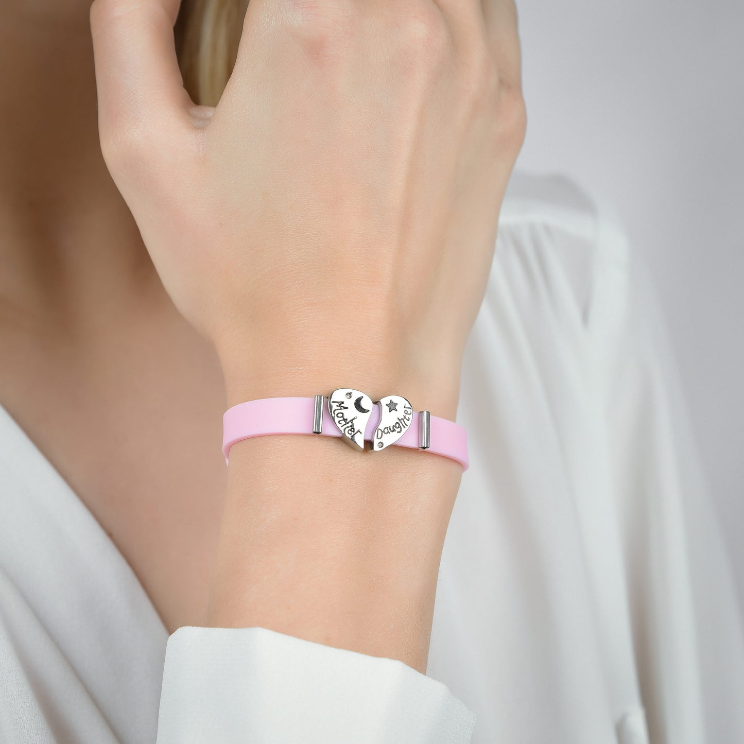 PULSERA DE SILICONA ROSA PARA MUJER