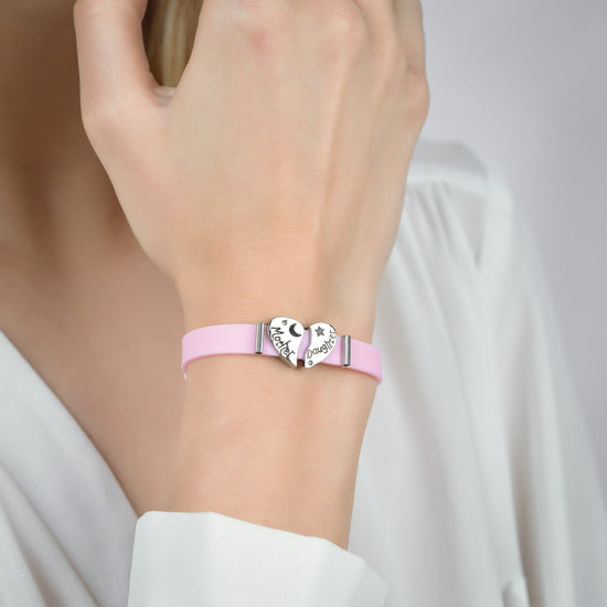 PULSERA DE SILICONA ROSA PARA MUJER