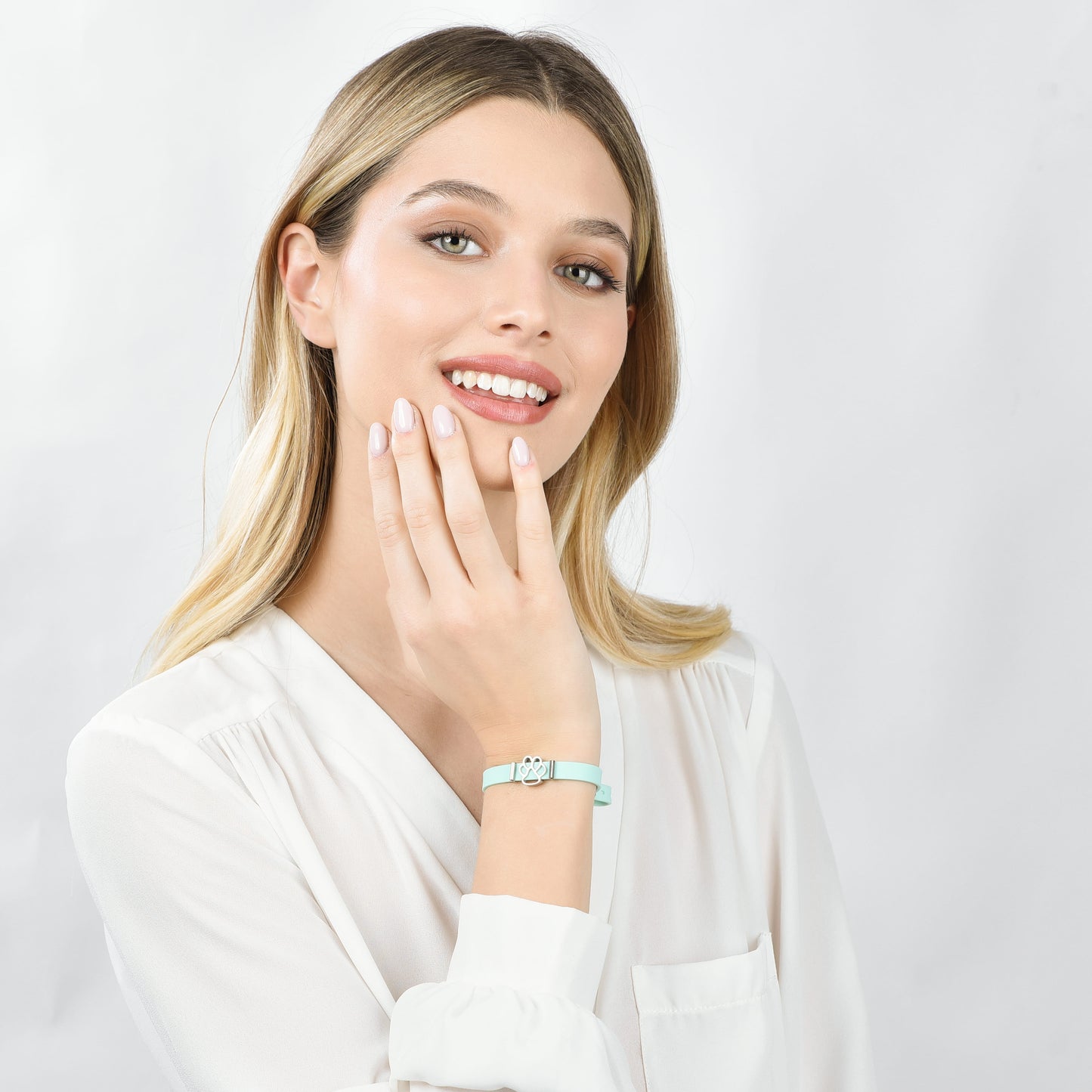 PULSERA DE SILICONA VERDE PARA MUJER