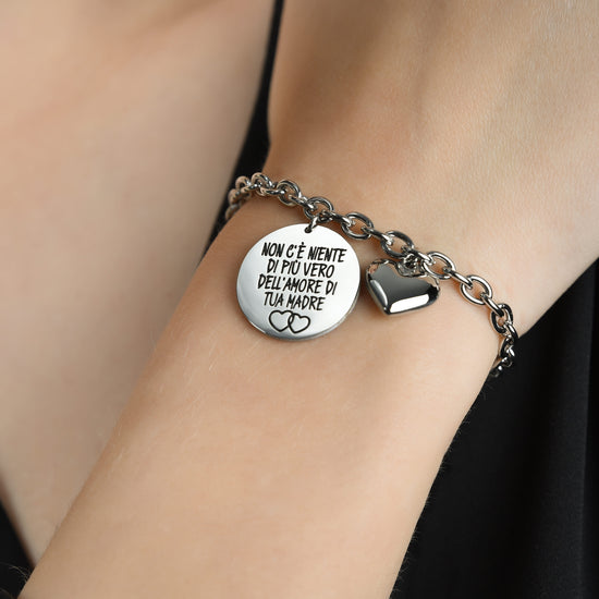 PULSERA DE ACERO DE MUJER NO HAY NADA MÁS VERDADERO QUE EL AMOR DE TU MADRE