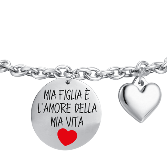 BRAZALETE DE ACERO MUJER MI HIJA ES EL AMOR DE MI VIDA