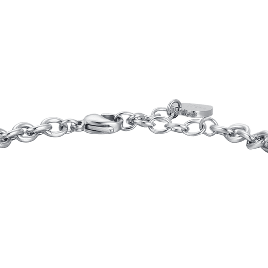 PULSERA DE ACERO PARA MUJER CON COLGANTE DE ÁNGEL Y CORAZÓN
