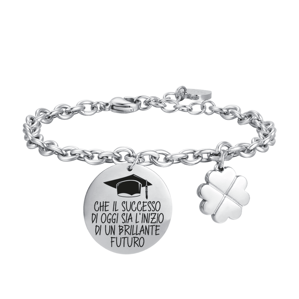 BRAZALETE DE ACERO PARA MUJER QUE EL ÉXITO DE HOY ES EL COMIENZO DE UN BRILLANTE