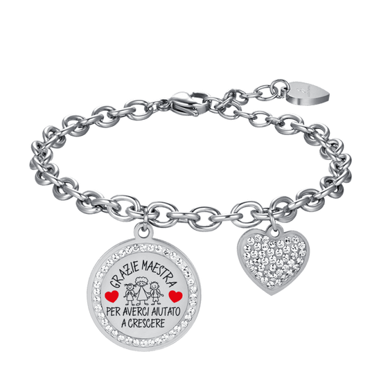 PULSERA DE ACERO PARA SEÑORAS GRACIAS PROFESOR POR AYUDARNOS A CRECER