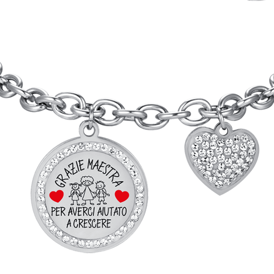 PULSERA DE ACERO PARA SEÑORAS GRACIAS PROFESOR POR AYUDARNOS A CRECER