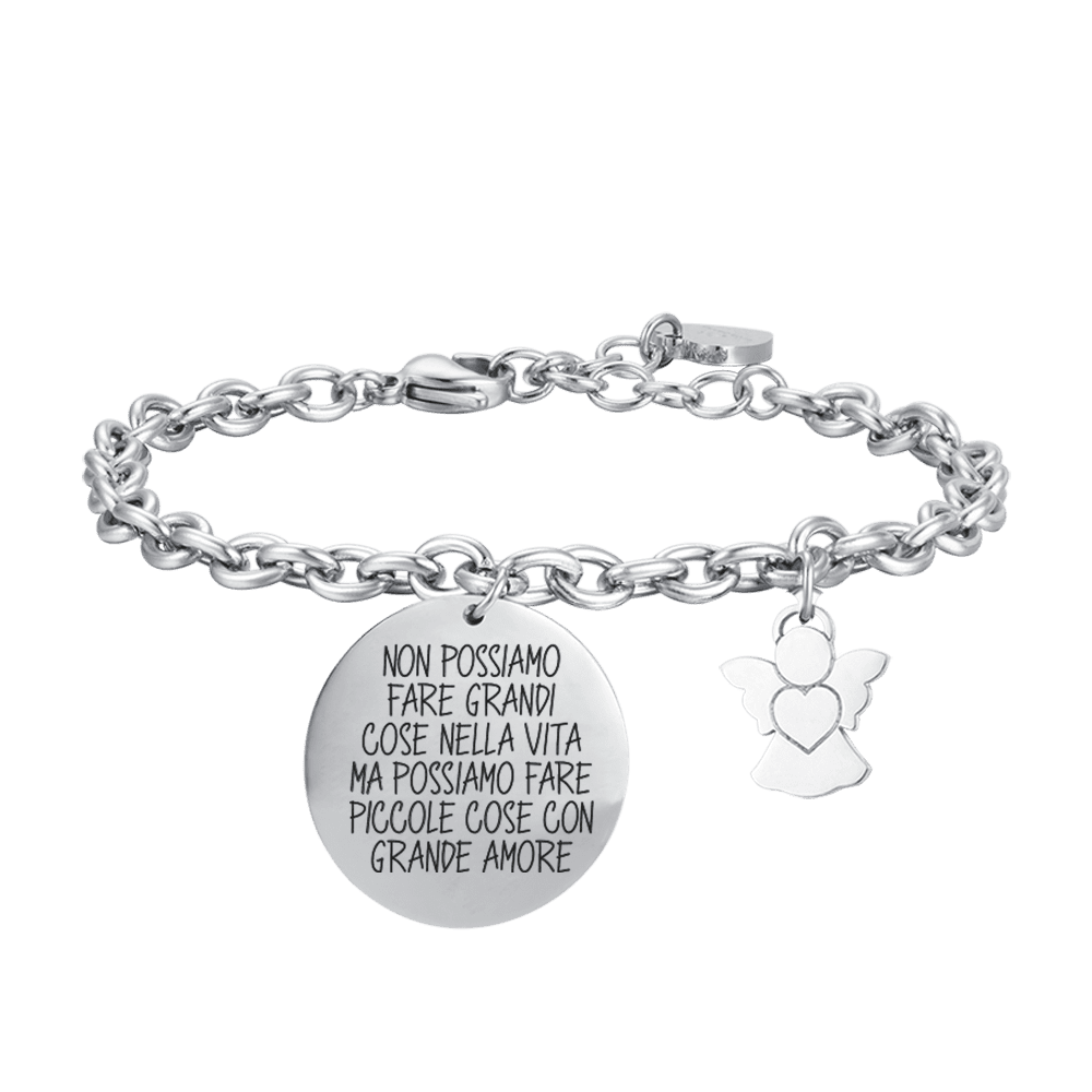 BRAZALETE DE ACERO DE LAS MUJERES NO PODEMOS HACER GRANDES COSAS EN LA VIDA, PERO PODEMOS