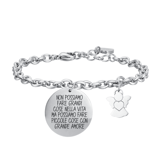 BRAZALETE DE ACERO DE LAS MUJERES NO PODEMOS HACER GRANDES COSAS EN LA VIDA, PERO PODEMOS