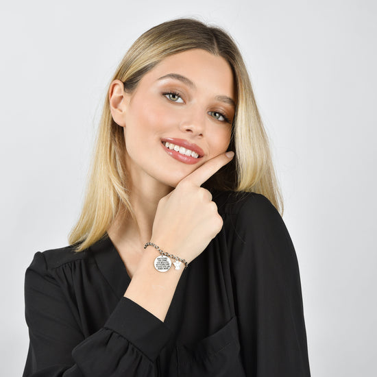 BRAZALETE DE ACERO DE LAS MUJERES NO PODEMOS HACER GRANDES COSAS EN LA VIDA, PERO PODEMOS