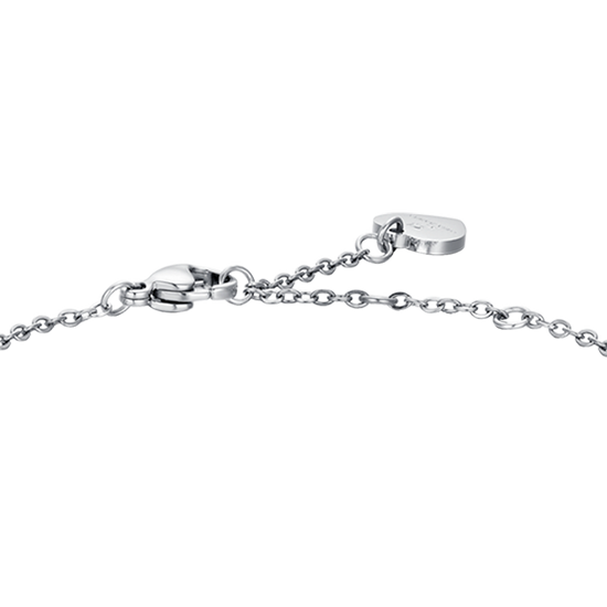 PULSERA DE ACERO PARA MUJER CON ELEMENTO DE CRISTAL BLANCO