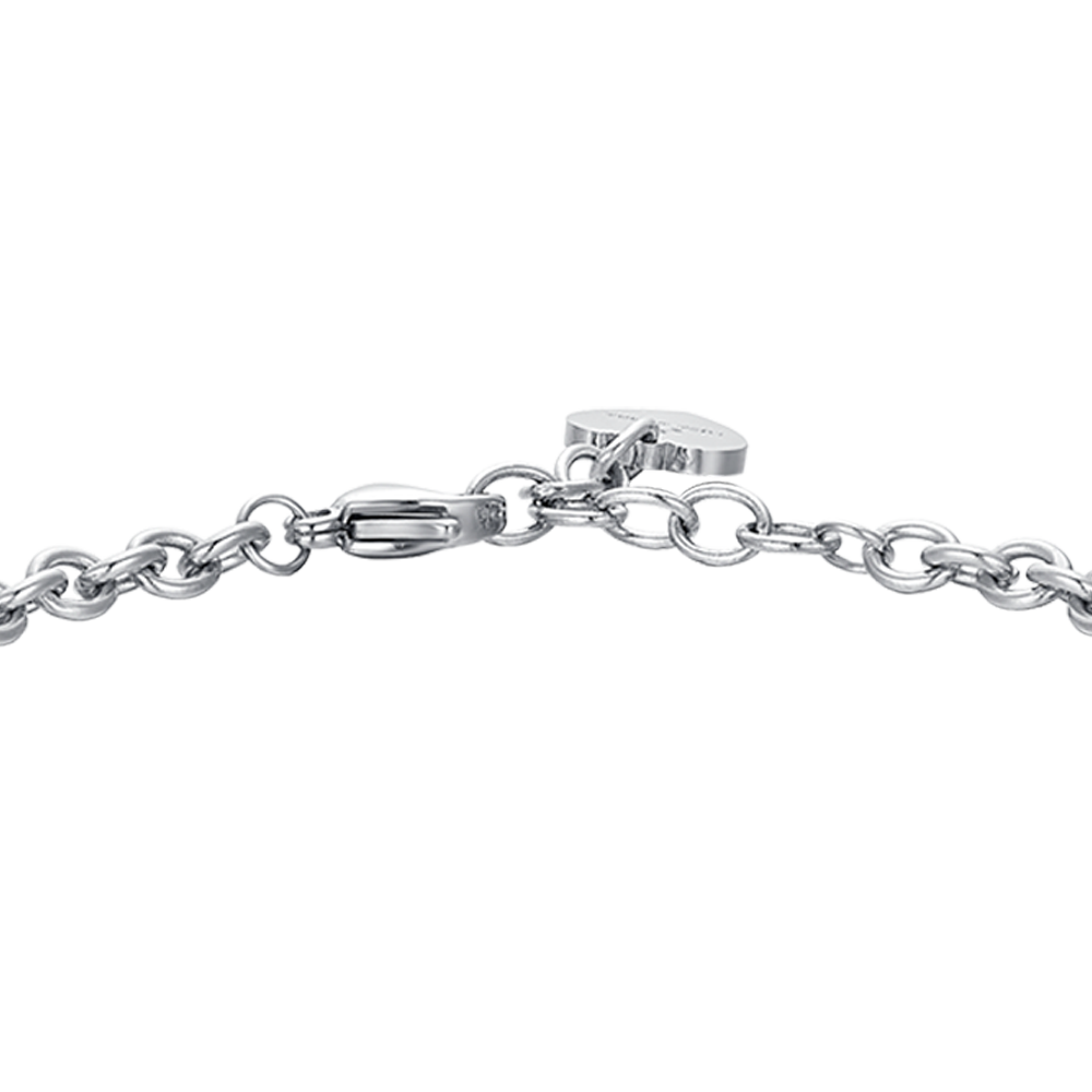PULSERA ATRAPASUEÑOS DE ACERO PARA MUJER CON CRISTALES BLANCOS