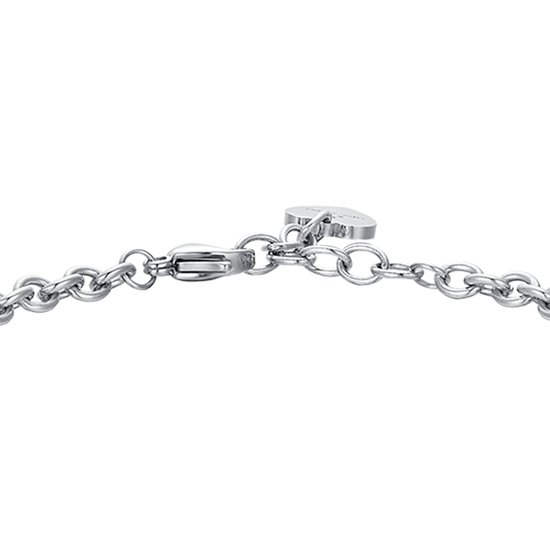PULSERA ATRAPASUEÑOS DE ACERO PARA MUJER CON CRISTALES BLANCOS