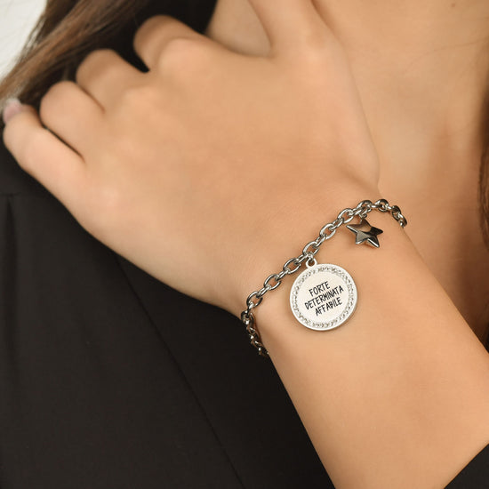 TAURO SIGNO DEL ZODIACO PULSERA DE CHAPA DE ACERO