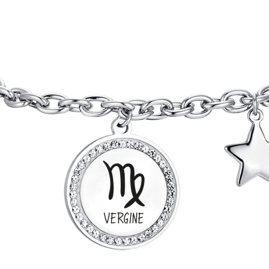 PULSERA ACERO MUJER SIGNO ZODIACAL VIRGO PLACA