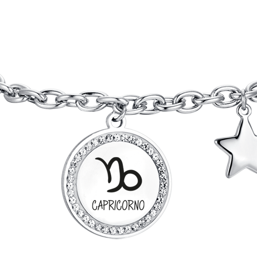 PULSERA DE ACERO MUJER SIGNO ASTROLOGICO CAPRICORNIO PLACA
