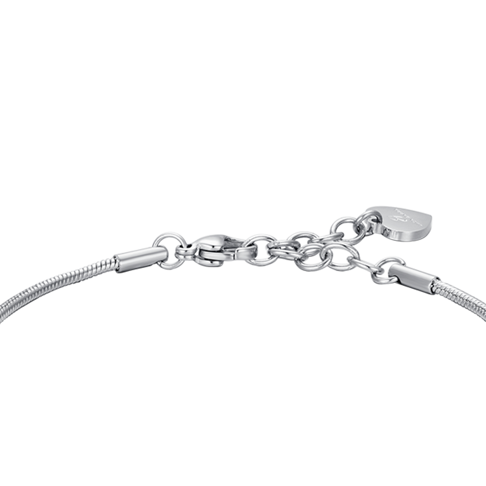 PULSERA MARIPOSA DE ACERO PARA MUJER CON CRISTALES BLANCOS