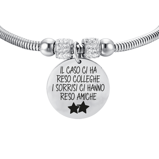 BRAZALETE DE ACERO PARA MUJER EL CASO NOS HICIERON COLEGAS LAS SONRISAS NOS HICIERON A
