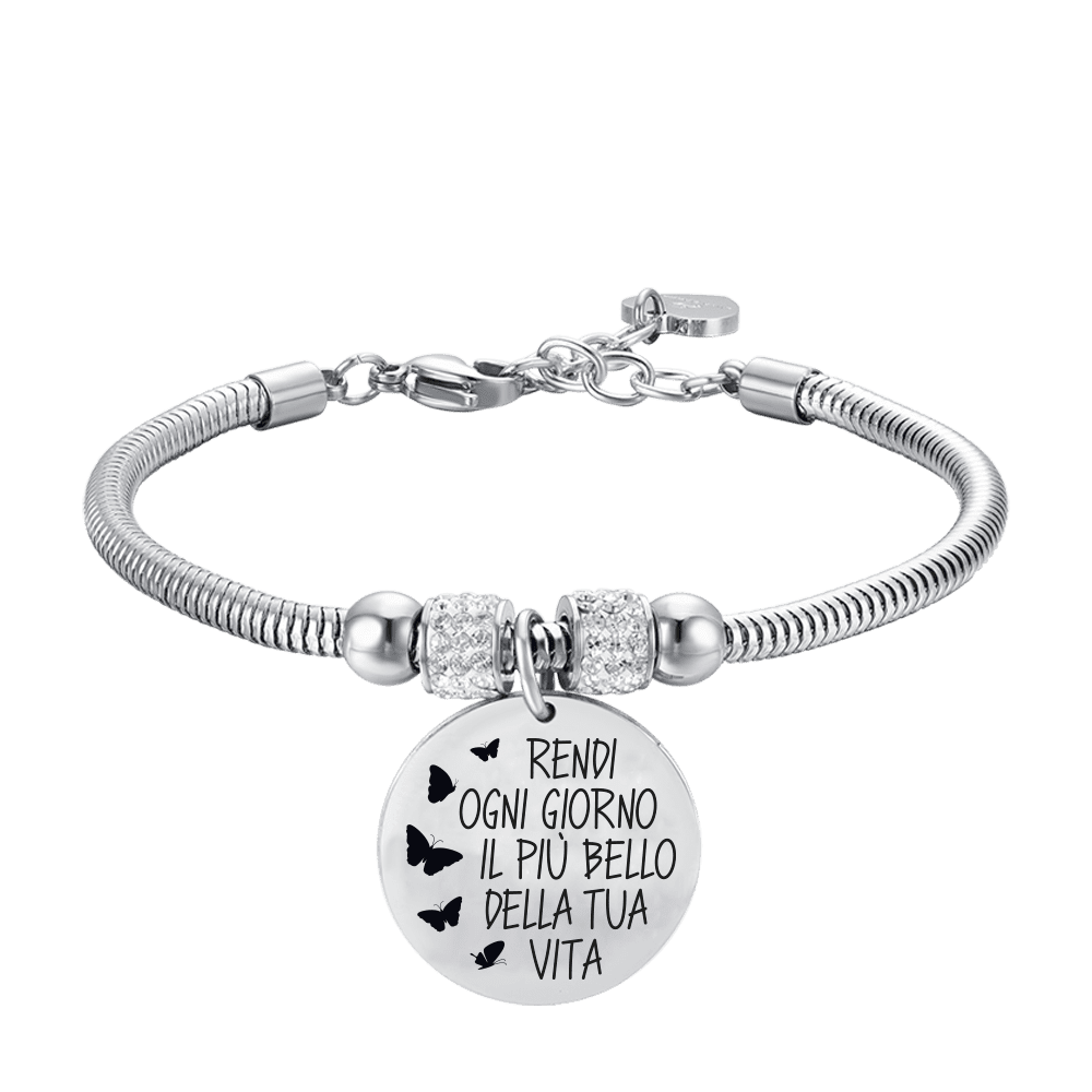 PULSERA DE ACERO PARA MUJER HAZ QUE CADA DÍA SEA EL MÁS BONITO DE TU VIDA
