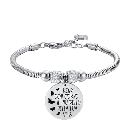 PULSERA DE ACERO PARA MUJER HAZ QUE CADA DÍA SEA EL MÁS BONITO DE TU VIDA