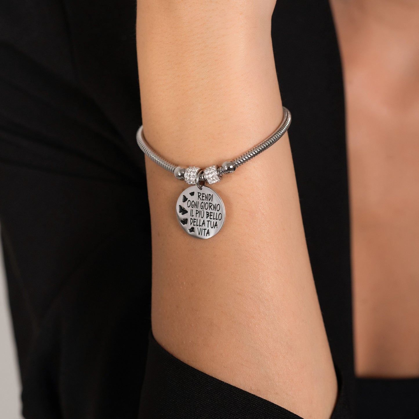 PULSERA DE ACERO PARA MUJER HAZ QUE CADA DÍA SEA EL MÁS BONITO DE TU VIDA