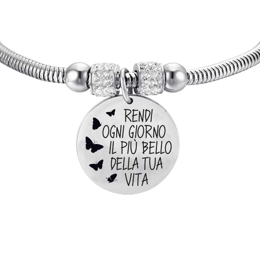 PULSERA DE ACERO PARA MUJER HAZ QUE CADA DÍA SEA EL MÁS BONITO DE TU VIDA