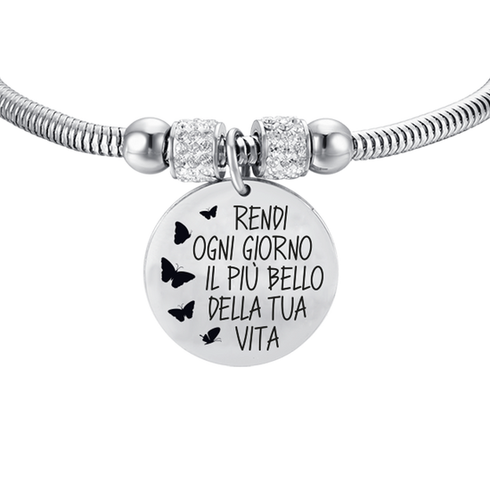 PULSERA DE ACERO PARA MUJER HAZ QUE CADA DÍA SEA EL MÁS BONITO DE TU VIDA
