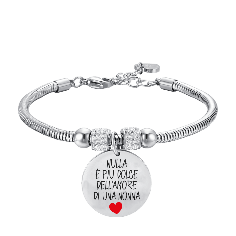 PULSERA DE ACERO PARA MUJER NADA ES MÁS DULCE QUE EL AMOR DE UNA ABUELA