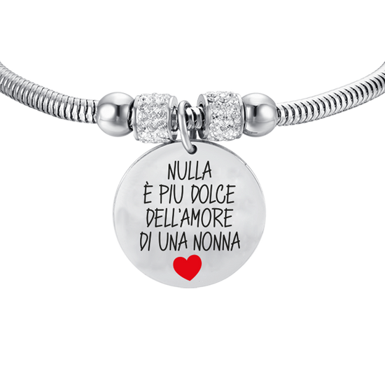 PULSERA DE ACERO PARA MUJER NADA ES MÁS DULCE QUE EL AMOR DE UNA ABUELA