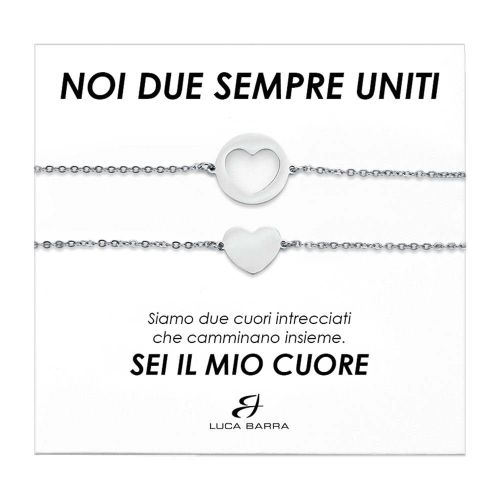 PULSERAS DE ACERO PARA MUJER CON CORAZONES