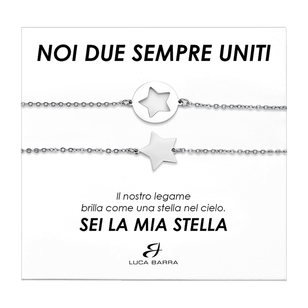 PULSERAS DE ACERO PARA MUJER CON ESTRELLAS