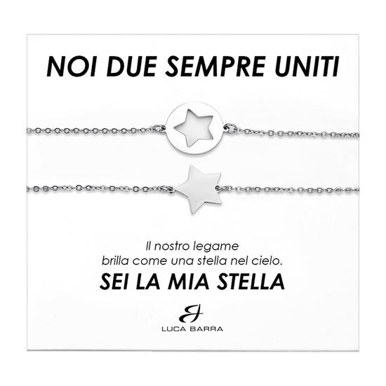 PULSERAS DE ACERO PARA MUJER CON ESTRELLAS
