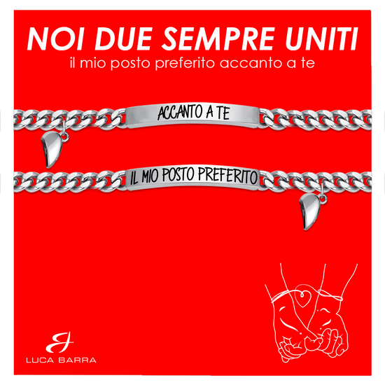 PULSERA DE ACERO PARA HOMBRE CON IMÁN DE CORAZÓN