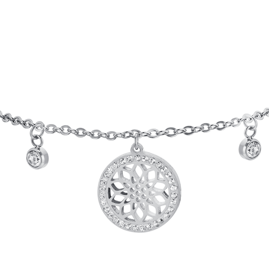 PULSERA DE ACERO FLOR DE LA VIDA PARA MUJER