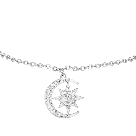 BRAZALETE ESTRELLA Y LUNA DE ACERO PARA MUJER