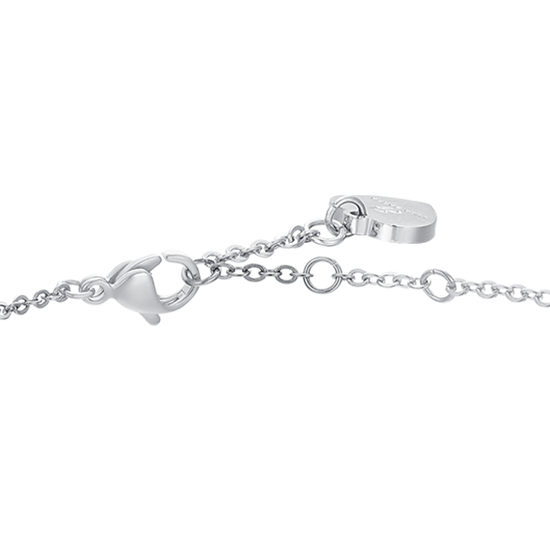 BRAZALETE DE ACERO CRISTAL BLANCO PARA MUJER