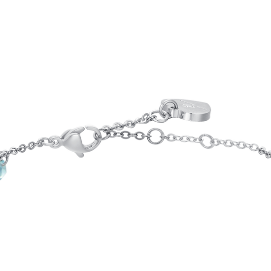 BRAZALETE DE ACERO CON CRISTAL MULTICOLOR PARA MUJER