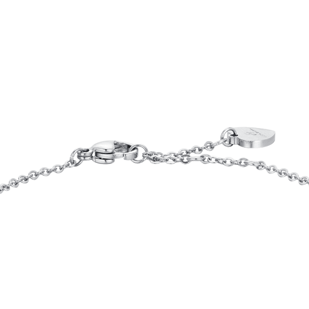 PULSERA DE ACERO ÁGATA ROSA PARA MUJER