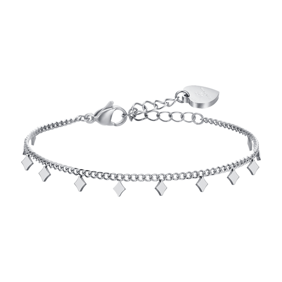 BRAZALETE DE ACERO CON DIAMANTES PARA MUJER