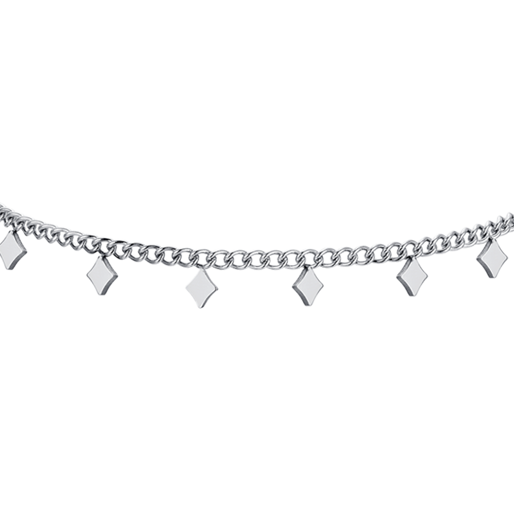 BRAZALETE DE ACERO CON DIAMANTES PARA MUJER