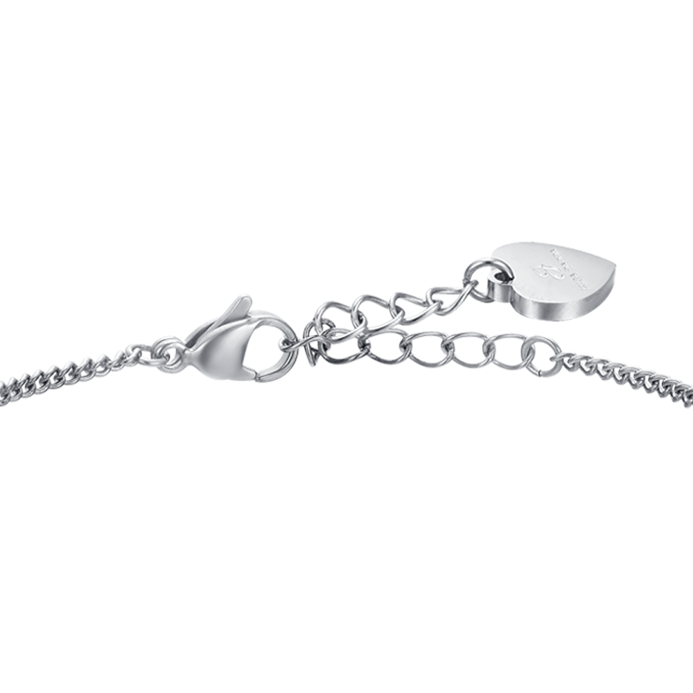 BRAZALETE DE ACERO CON DIAMANTES PARA MUJER