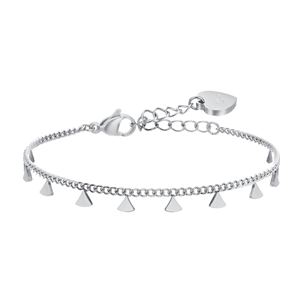 PULSERA DE ACERO PARA MUJER CON TRIÁNGULOS