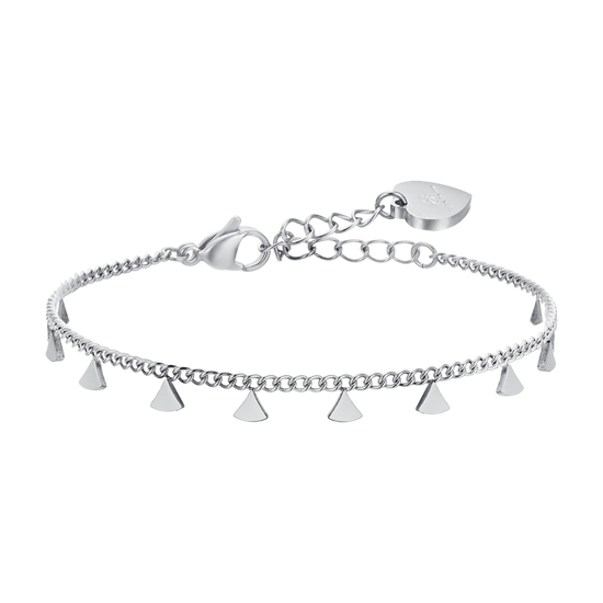 PULSERA DE ACERO PARA MUJER CON TRIÁNGULOS