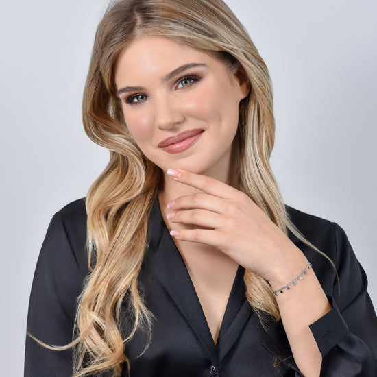 PULSERA DE ACERO PARA MUJER CON TRIÁNGULOS